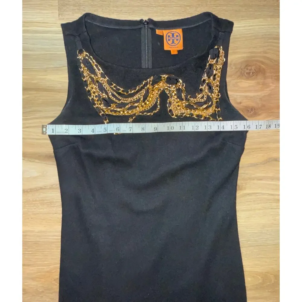 Tory Burch 100% wool dress with gold chain - size XS - OE